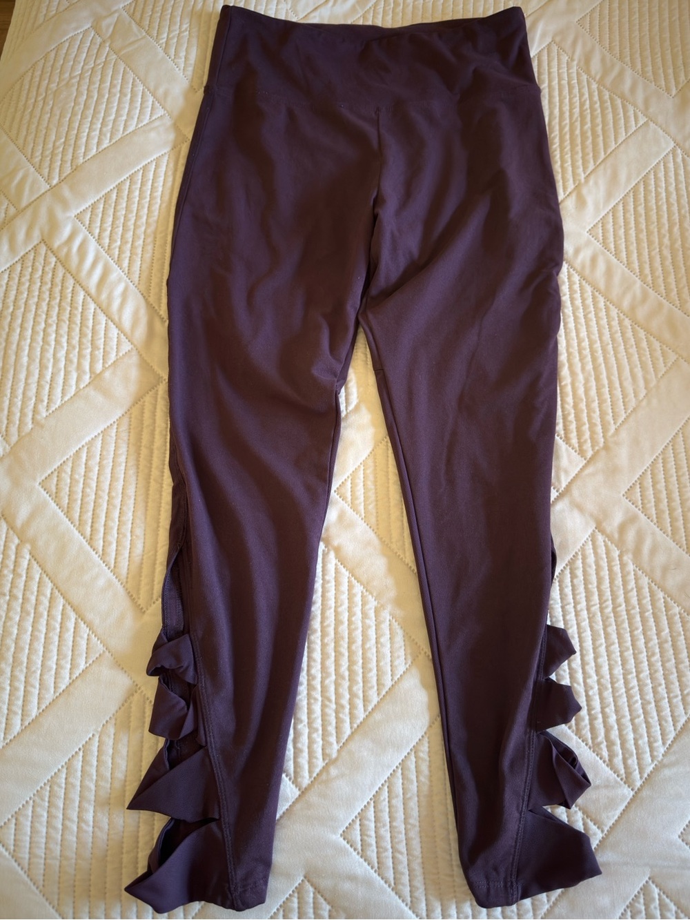 Balance Collection Women’s Leggings with Side Ruffle Detail